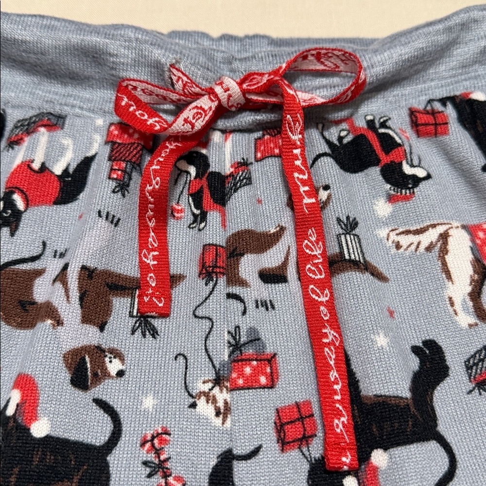 Muk Luks Woman’s Joggers Pajama Set With Holiday Dogs Novelty Print, Size Medium - Picture 3 of 13